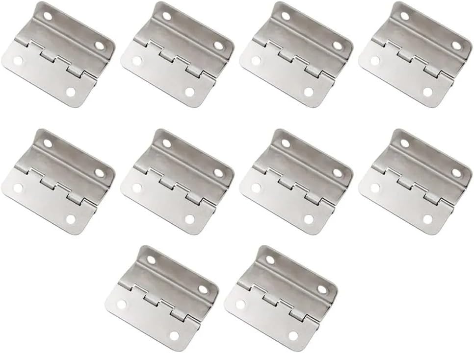 Tri-Fold Right Angle 4-Hole Hinge 24mm Wood Boxes Wardrobes Cupboards Hardware 5Pcs
