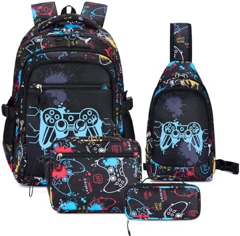 Amythe Mochila Escolar para Niños Adolescentes - Set Completo con...