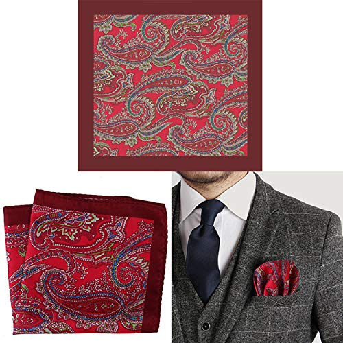 Men's Business Suit Casual Flower Handkerchief Floral Pocket Square Hanky #TOP4