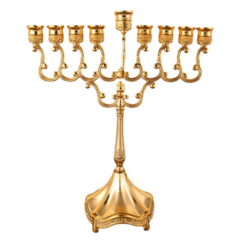 HTTGDGDH 9 Arms Candlesticks Metal Candle Holders Wedding Party Table Candle Stand Decoration Home Votive Holder,D-Light Grey