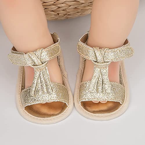 Babelvit Infant Baby Girl Boy Sandals Comfort Premium Summer Outdoor Casual Beach Shoes With Sequin Tassel Anti Slip Rubber Sole Newborn Toddler Prewalker First Walking Shoes #TOP1