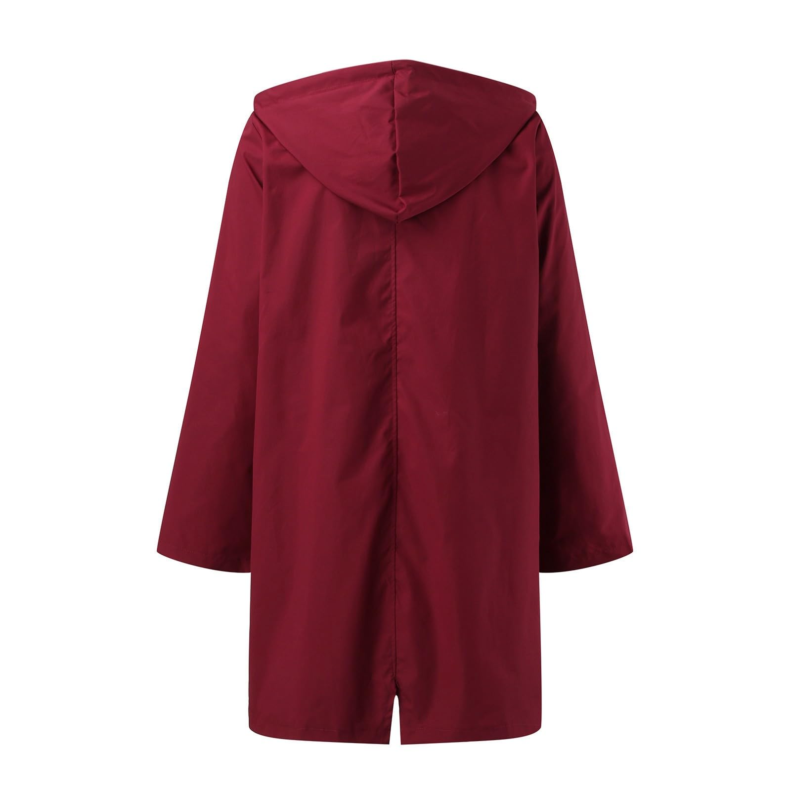 Genérico Chubasquero Largo Mujer Impermeable,Sudadera con Capucha para Mujer Chaqueta Impermeable para La Lluvia Chaqueta SóLida Entrenamiento Al Libre Chaqueta Impermeable