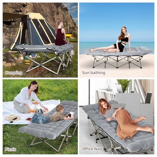 Chaise de camping pliable à double couche de tissu Oxford ultra résistant