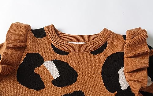 Mud Kingdom Girls Sweater Dress Knit Long Sleeve Ruffle Dress3