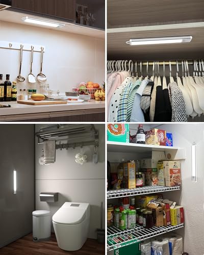 Uizyfit Under Cabinet Lighting Motion Sensor Closet Lights 1800Mah Rechargeable Under Cabinet Lights Wireless 36 Led Lights With Hook Under Counter Lights For Kitchen,Indoor,Wardrobe,Hallway 3 Pack 9.6Inch thumb #5