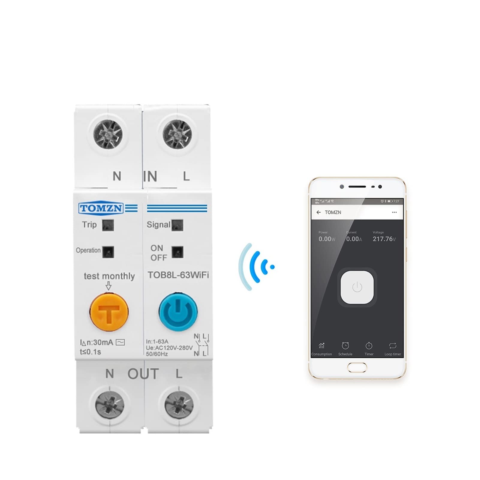 Buy Smart Home 63A Single Phase WiFi Smart Energy Meter Kwh Metering