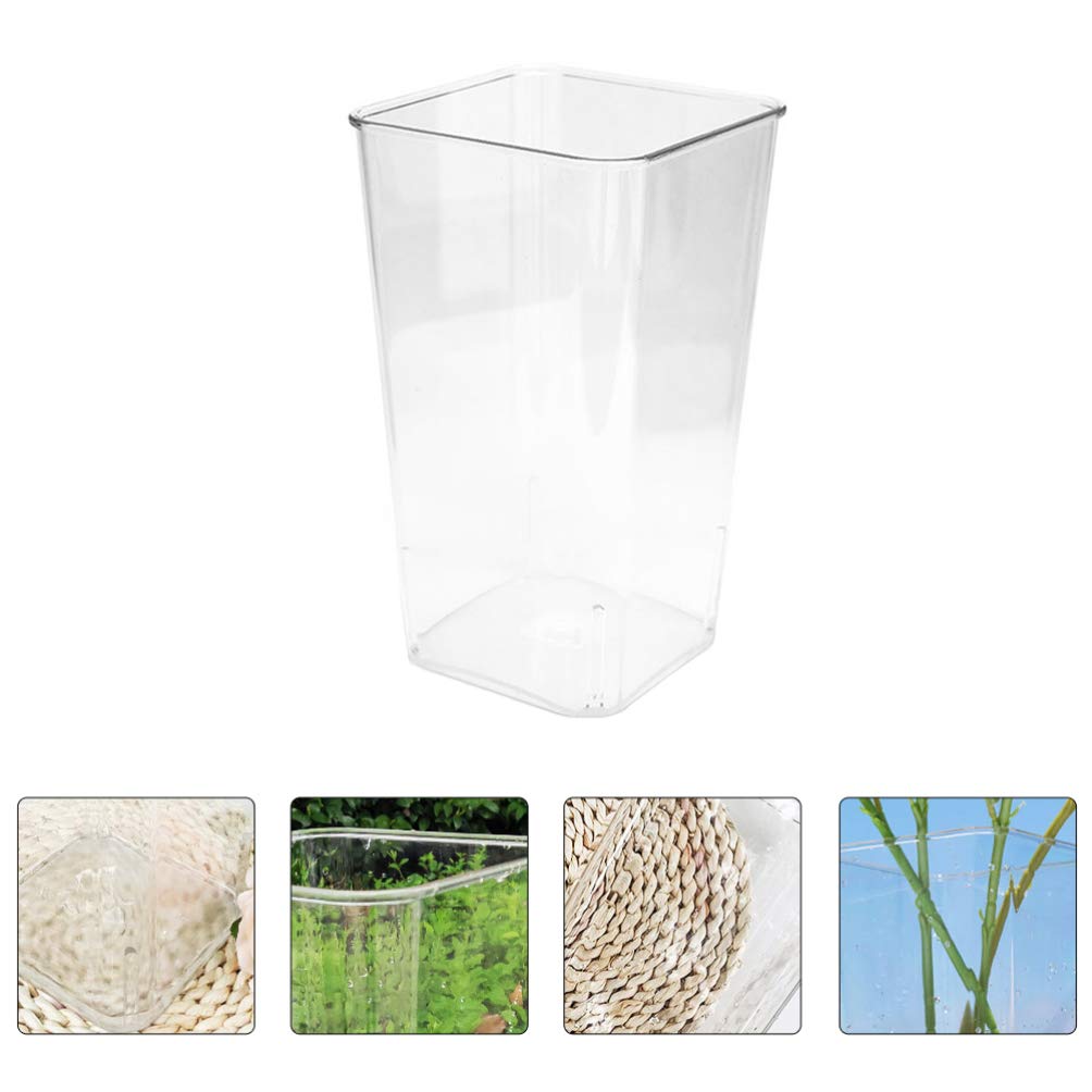 Cabilock Cubo De Acrílico para Arreglos Florero Seco Jarrones Altos De Centro De Mesa Jarrón De Alto Jarrón De Flores Jarrones De Cristal Maceteros Maceta Cuadrado Oficina