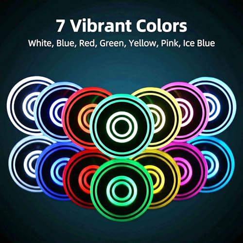Luces LED para Portavasos de Auto 2 Piezas Multicolor miniatura 5