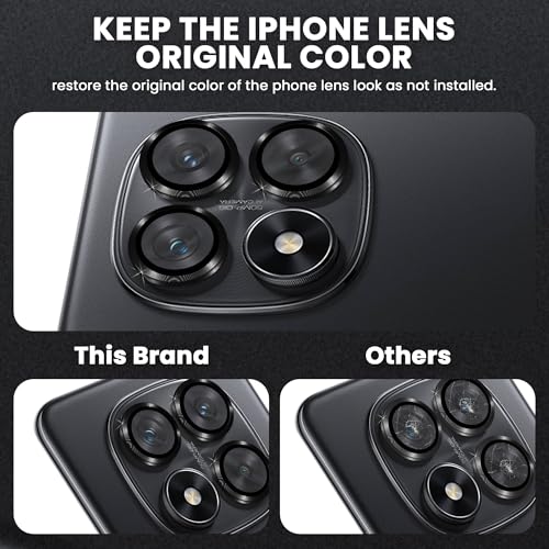 Image of FIRST MART Camera Lens Protector for Redmi Note 14 Pro Tough HD Individual Aluminum Alloy Lens Ring Cover, Scratch Resistant, Thin Glass| Black, 1 Pack
