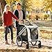 GOWE Aosom 2-in-1 Pet Bike Trailer for Small Dogs, Road-Visibility Bicycle Stroller, Weather-Strong Bike Wagon Trailer Sidecar Attachment, White