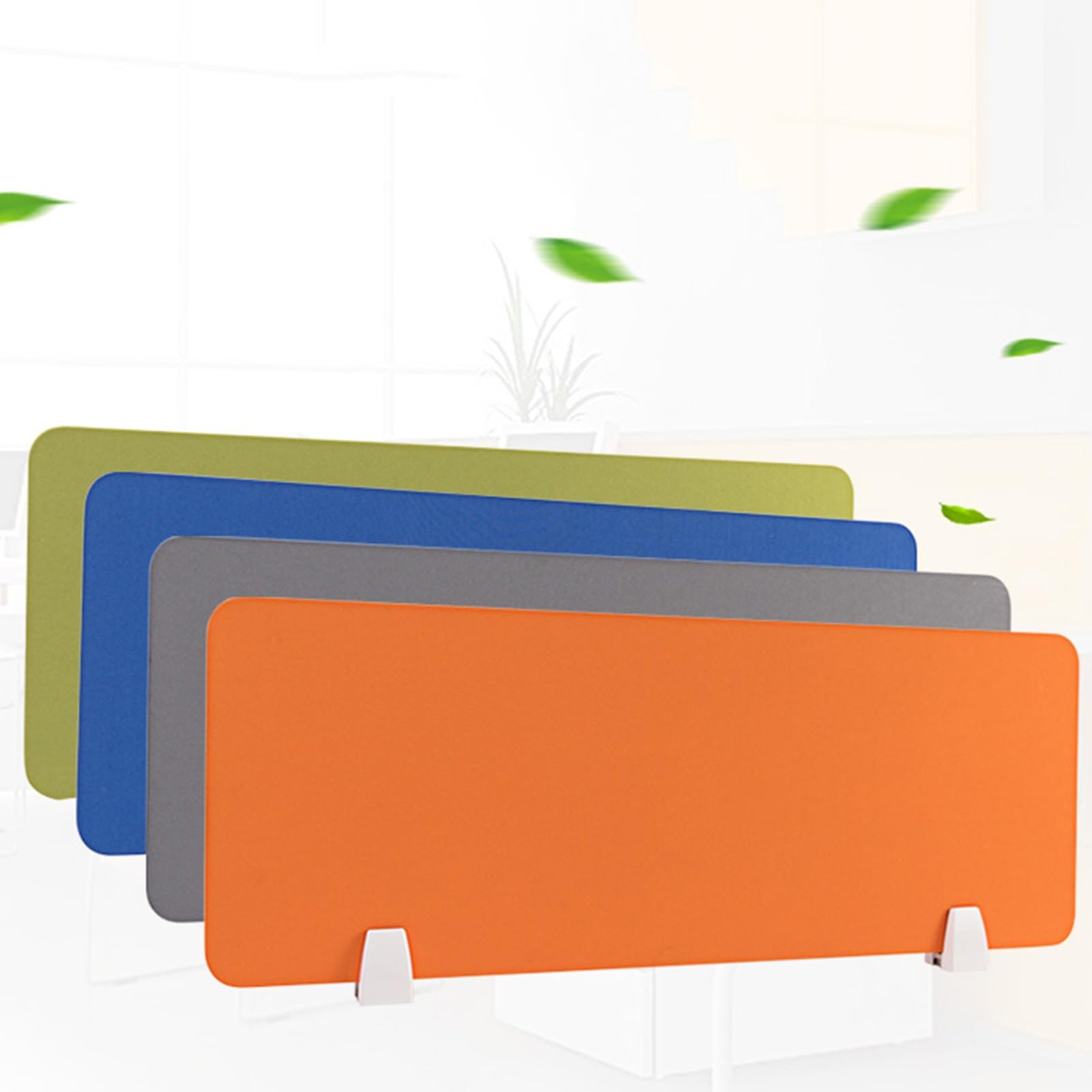 Pannello fonoassorbente rimovibile facile da installare con Eds arrotondati, verde, 100 x 30 cm, ideale per casa ufficio e Worpaces