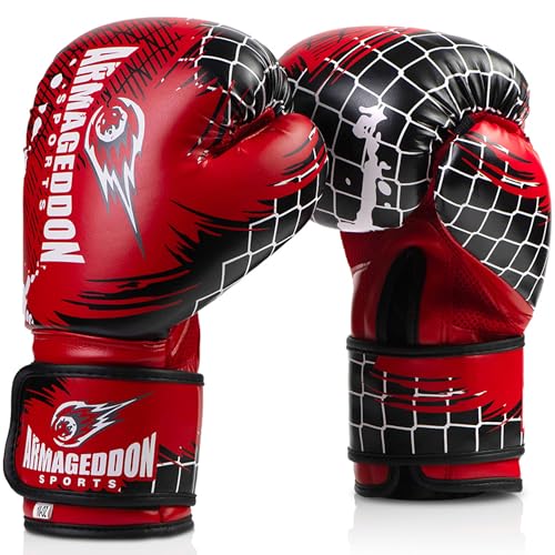 Gants de Boxe Homme 10oz 12oz 14oz – Gants d’entraînement pour Le Kickboxing et Le Muay Thai – Gants de Boxe en Cuir synthétique PU – Gants de Sparring et Sports de Combat