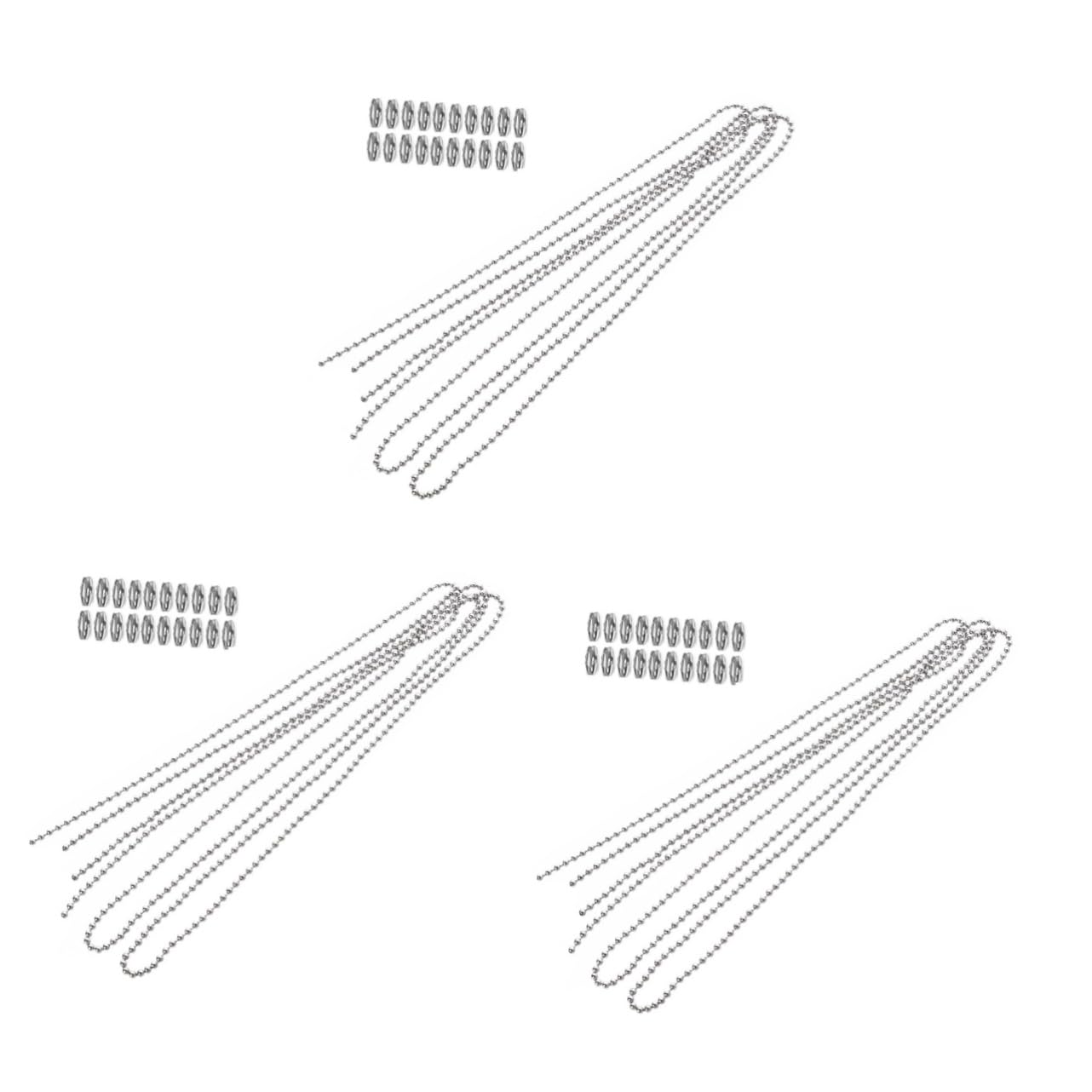 Balacoo 3sets Ceiling Fan Pull Chain Light Pull Rope Connector Extend Chain Length for Home Easy to Use 2pcs*3