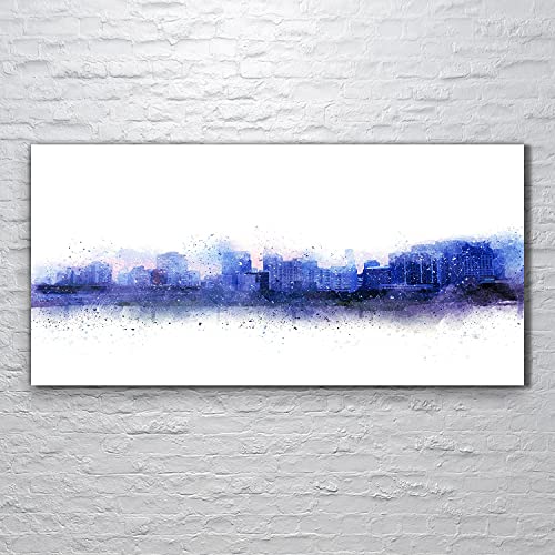 Tableau acrylique moderne Abstraction City 120x60cm décoration murale - 2