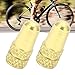 2pcs Valve Aluminum Alloy Bikes Tire Valve Dust Covers for Bikes and Mountain Bikes with Bright Colors (Gold)