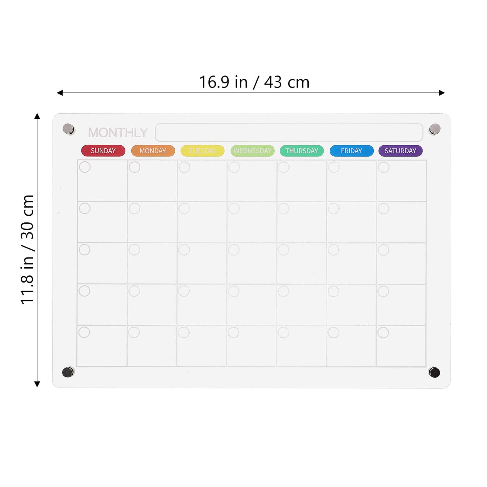 MAGICLULU Lavagna Cancellabile Secco Per Parete Planner Settimanale Lavagna Bianca Settimanale Per Frigorifero Planner Dei Pasti in Acrilico Per Frigorifero