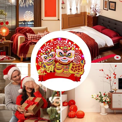 Pièce centrale vietnamienne de fortune animée pour décoration de table festive - 5