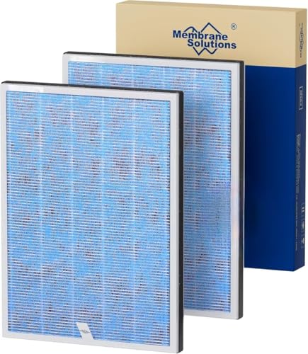 Membrane Solutions MSA3/MSA3S Genuine Original Air Purifier Filter Replacement 2 Pack, Upgraded 4-in-1 H13 True HEPA Filter