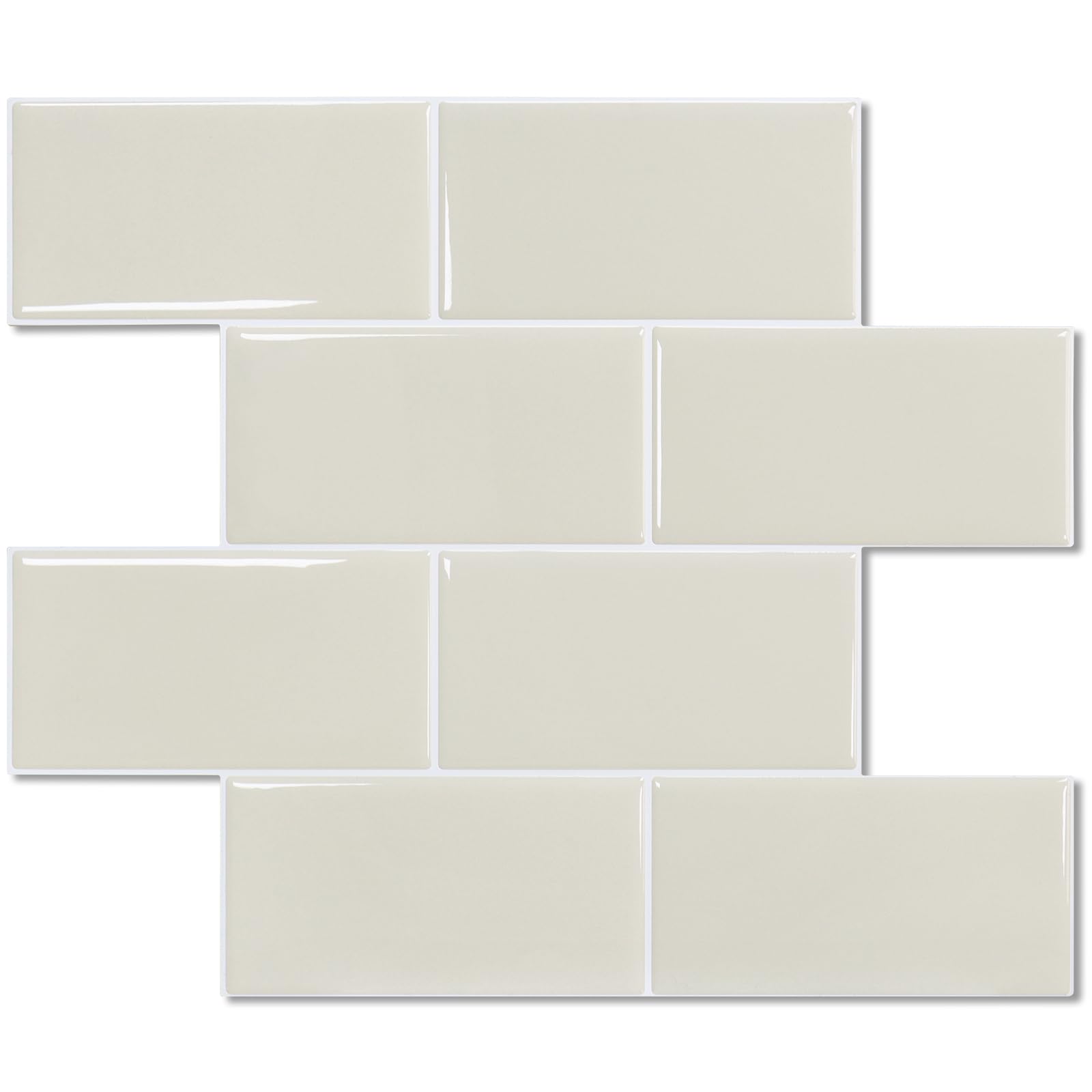 Photo 1 of STICKGOO 10-Sheet Subway Tile Peel and Stick Backsplash, Self Adhesive Vinyl Wall Tiles, Stick on Backsplash for Kitchen and Bathroom(Thicker Design)