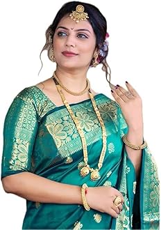 Women's Pure Soft Kanjivaram Silk Saree For Wedding Banarasi Style Sari With Blouse Piece (Vruksh-50)