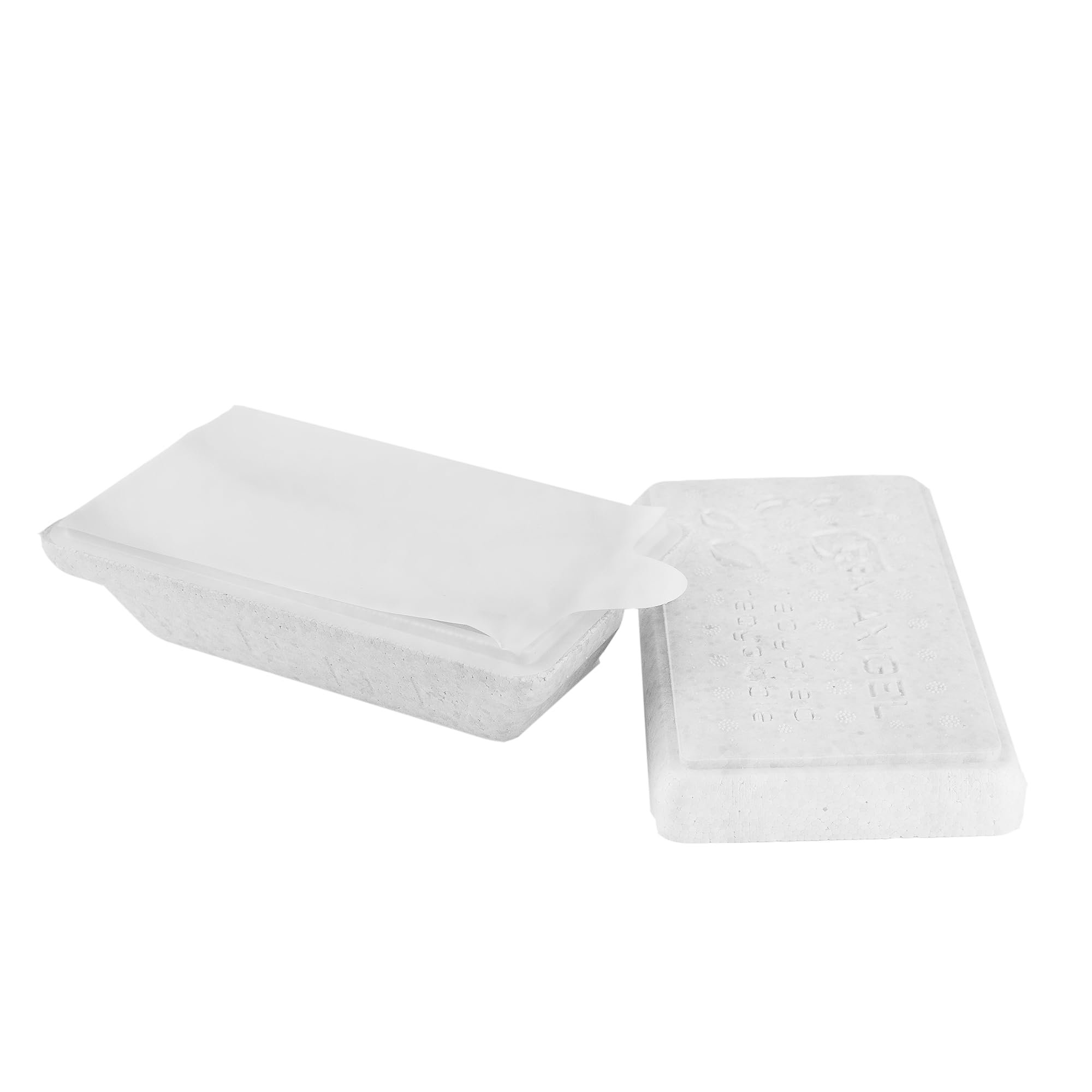 Lote de 20 bandejas con tapa de 500 cc para helado blanco, bandeja reutilizable para llevar helados, helados, helados, semifríos y alimentos
