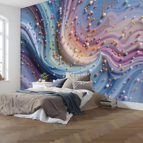 Papier peint panoramique 3d marbre tourbillon papier peint geant - 6