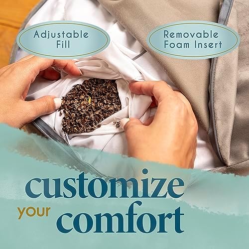 Florensi Meditation Cushion - Comfortable Floor Pillow - Traditional Tibetan Meditation Pillow with Beautiful Velvet Cover - Large Floor Cushion Seating