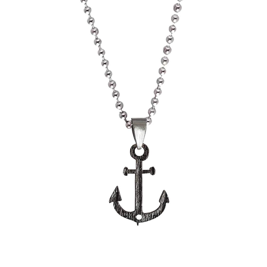 Alloy Ship Anchor Pendant for Men (Silver), large (NewPn0110008)