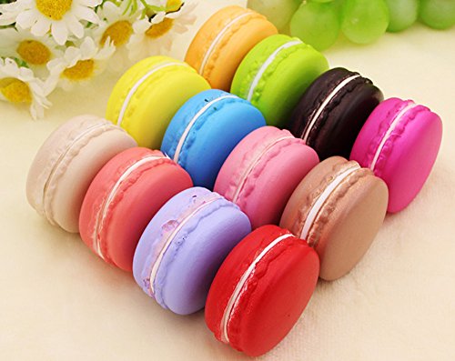 Toim Simulated Crafts Fake Food High Simulated Dessert Great Imitation Artificial Dummy French Macaroon Fake Macaron (12-Pack) (8 Cm) #TOP9