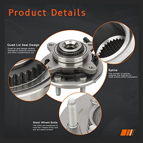 [4Wd]Drivestar 515079 Front Wheel Hub & Bearing Assembly For Ford F150 2005 06 07 08, For Lincoln Mark Lt 06-08, 4Wd Only, 6 Lug W/Abs #TOP3