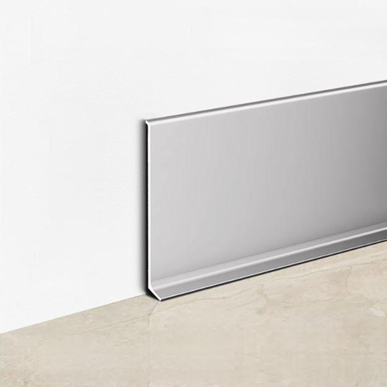 Aluminium Metal Baseboard Trim, Space Grey Finish 12 Pack 1.57 inch x 8.2 ft Total 98.4 ft or 40mm x 2500mm Aluminum Wall Base Board Cover Cove Molding Skirting Trim