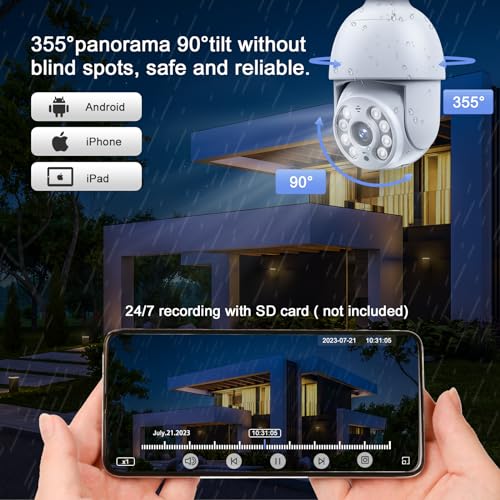 Cameras for Home: Camcamp Light Bulb Security Camera with Motion Detection & Two-Way Audio