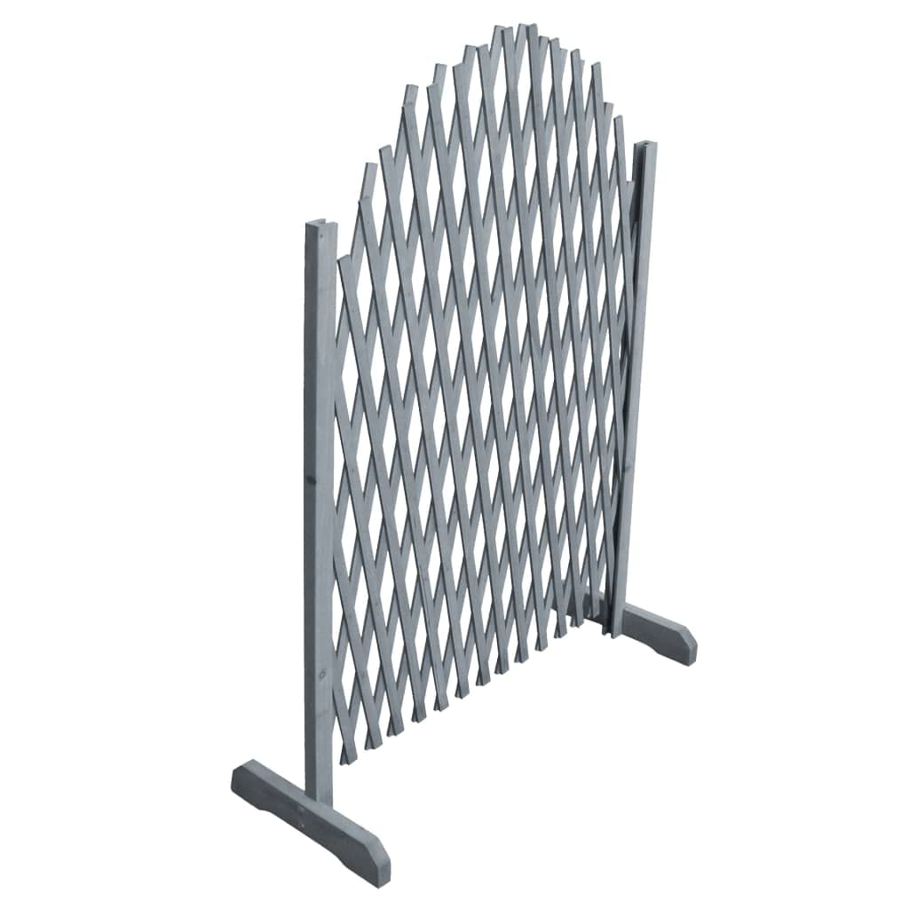 Wakects Recinzione a Traliccio Estensibile in Legno, Griglia per Rampicanti Autoportante, Staccionata per Giardino e Terrazzo, 180 x 100 cm, Grigio