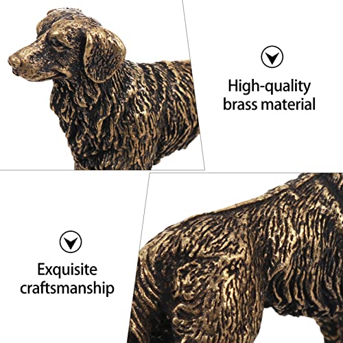 Vosarea Simulation Shepherd Dog Vintage Shepherd Dog Desk Brass Shepherd Dog Sculpture Antique Style Home Ornament Collectible Gift Mininature Dog Figurine Dog Figure Playset #TOP4