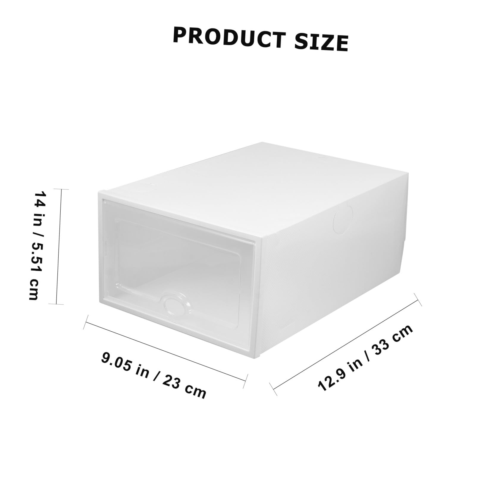 Boîtes de Rangement pour Chaussures en Plastique Transparent 6 Pcs Couvercle Tiroir Pratique, Design Simple et Dimensions 33x23x14cm pour Organisation Maison
