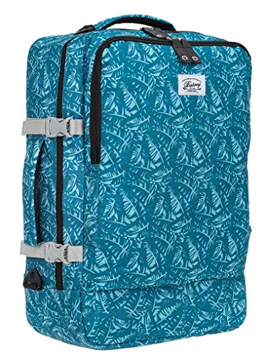 Preisvergleich Produktbild BESTWAY Cabin 40223 Retro Reiserucksack Kabinenrucksack Leichtgepäck Rucksack + Koffergurt (Blue Palm 40252-2400)