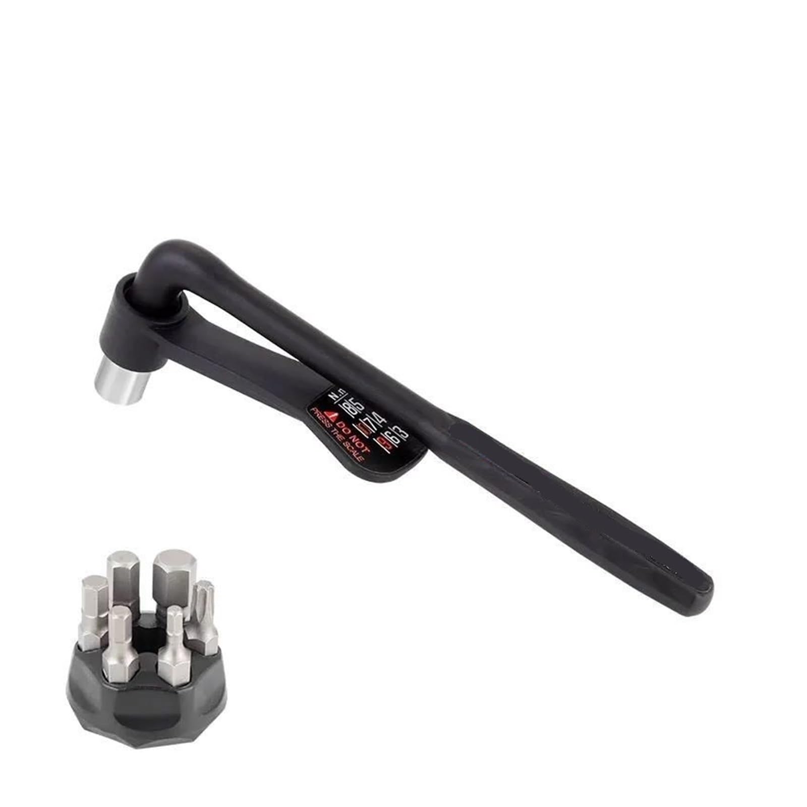 Lnhhg Black 10N 2Pcs Bicycle Convenient Torque Wrench Hexagon Set 10-20Nm High Precision Torque Tool(Black 10N)