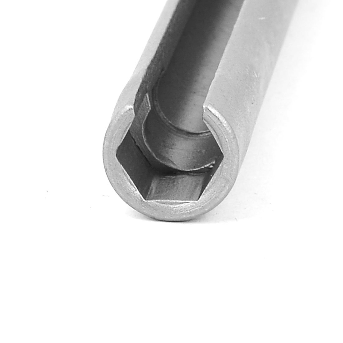 sourcing map – a16011600ux0940 135 mm de largo 10 mm hexagonal tuerca socket ranurado Extensión Conductor Bit Adaptador – Plata gris