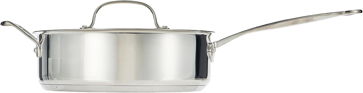 Cuisinart 733-24H Chef's Classic Stainless 3-1/2-Quart Saute Pan with Helper Handle & Cover