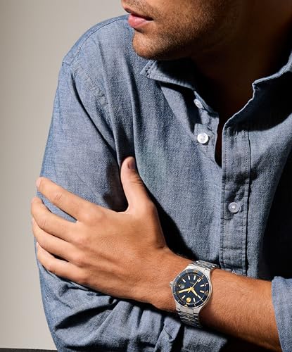 Movado S.E. Diver Automatic Men's Sport Watch - Swiss Automatic Movement, Stainless Steel Link Bracelet - 20 ATM Water Resistance - Luxury Fashion Timepiece for Him - 43mm4