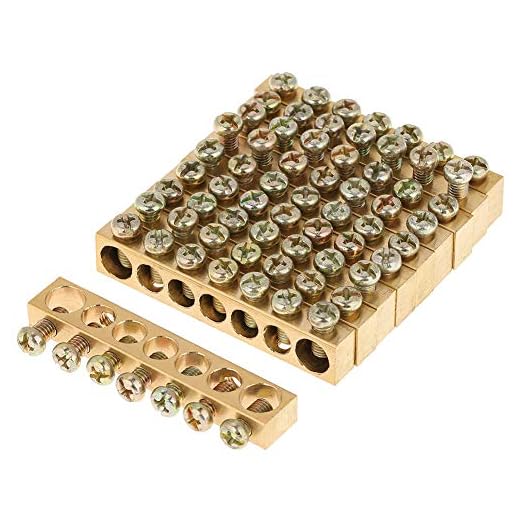10pcs 7-agujero agujero de alambre de distribución eléctrica terminal latón tierra cobre neutro barra