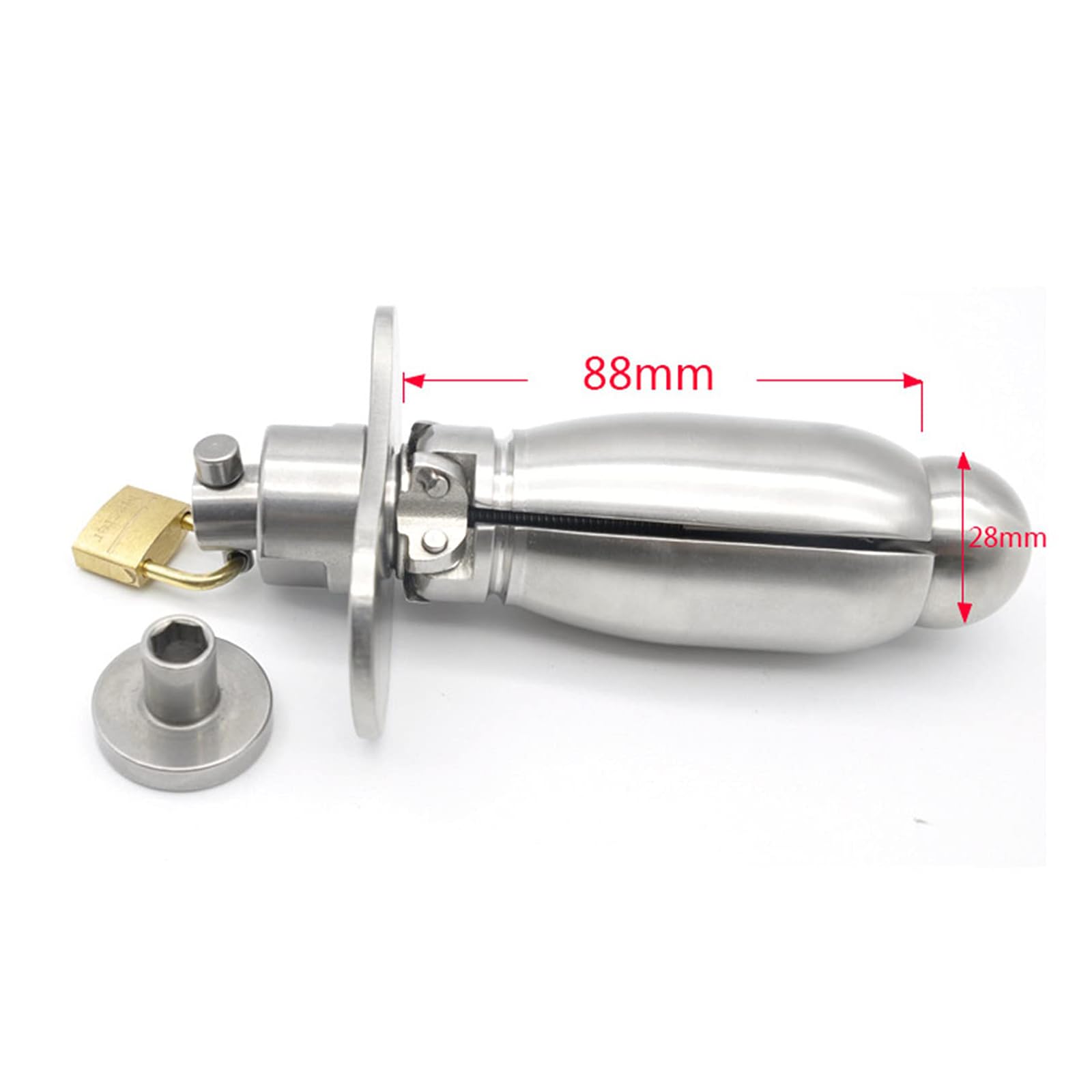 Plug Anale Regolabile Butt Plug in Metallo Blocco di Castità Ano Espansione SM Gioco Plug Anale Pesante in Acciaio Inossidabile Dilatatore Ano Fisting BDSM Giocattoli Sessuali