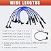 RLP Silicone Spark Plug Wires Set 8.0mm Blue for HEI Distributor Compatible with Ford Truck 6 Cylinder 250 300 4.9L with Coil Wire