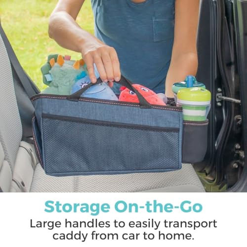 Toddleroo by North States - Car Organizer Caddy: Portable Diaper Caddy for Car - Baby Car Organizer & Storage - Navy - Image 3