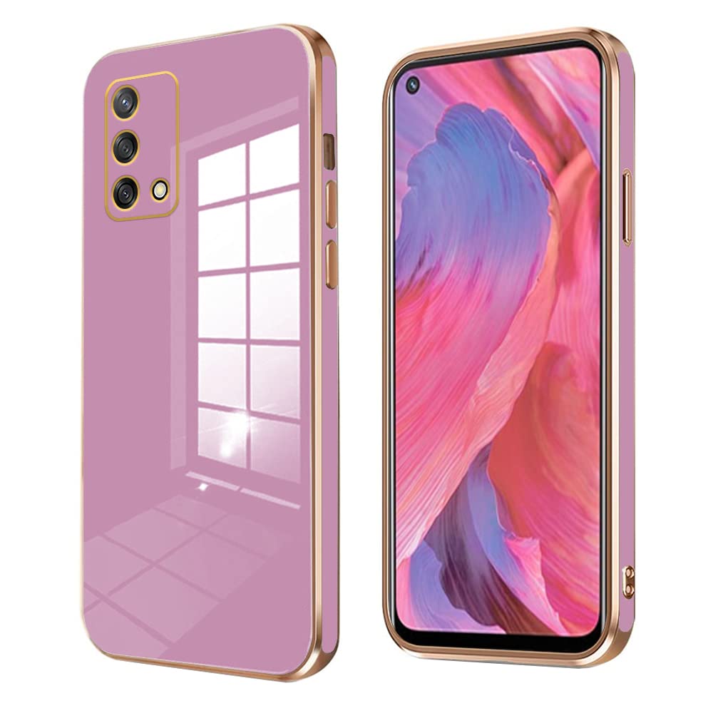 Compatible with Realme GT Master Edition Case Silicone Pink, Plating for Realme GT Master Edition Phone Case Shockproof Thin and Soft Cover (Purple)