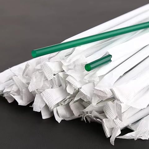 Reusable Straws - Strong, Long Straw for Cocktail, Juice, Milkshake, - Flexible Straws for Picnic, Camping, Party - Neon Straws for Kids 100pcs Cover