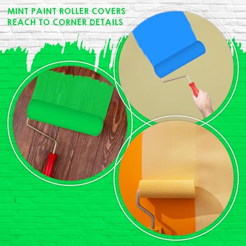 100 peças de rolo de tinta de espuma de 10 cm rolo de espuma de alta densidade mini refil de rolo de