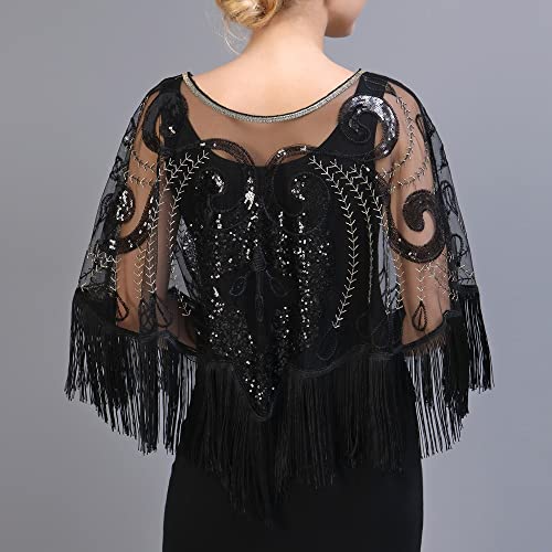 Cape de soirée WQHPLMD à sequins, le cadeau idéal pour mariée - 6