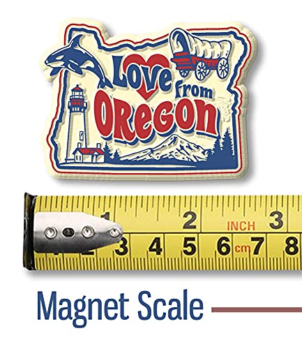 Imán Vintage Love from Oregon de 3D Goma 3.8x4.5 cm miniatura 5
