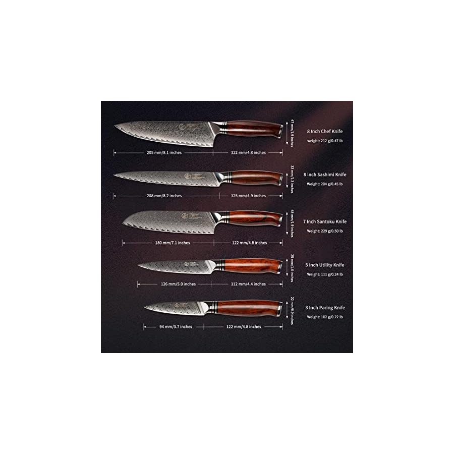 YARENH-Professional-Chef-Knife-Set-5-Piece-Damascus-High-Carbon-Stainless-Steel-Full-Tang-Natural-Sandalwood-Handle-Ultra-Sharp-Kitchen-Knife YARENH Professional Chef Knife Set 5 Piece, Damascus High Carbon Stainless Steel, Full Tang, Natural Sandalwood Handle, Ultra Sharp Kitchen Knife